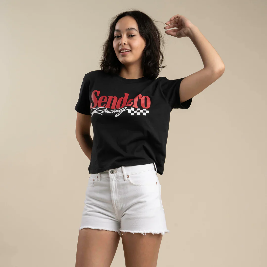SENDERO RACING CROP TEE