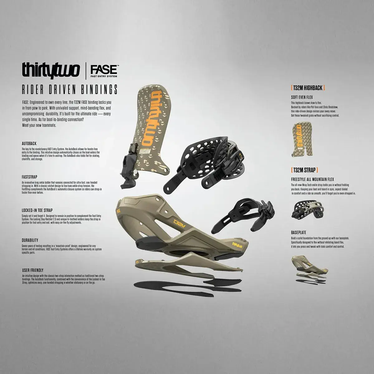 Thirtytwo Team Fase Snowboard Bindings 2027 - Image 4